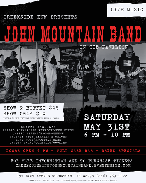 John Mountain Band & Buffet May 31st