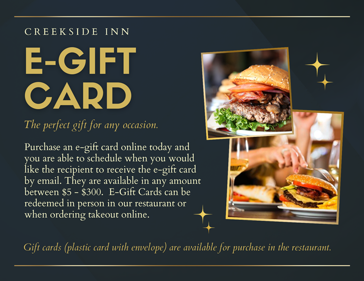 Creekside Inn E-Gift Card